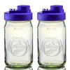Glass Mason Jar Pitcher with Pour Lids - Azure Standard Jars, 1 Quart (32 oz) Wide Mouth, Violet Purple 2-Pack Mason Jars - Medium Brewing America 