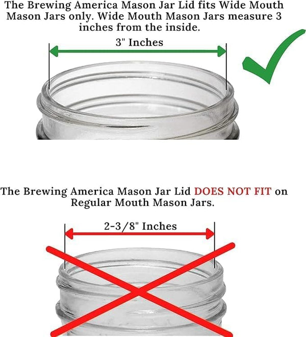 Mason Jar Lids Wide Mouth Plastic 4 Pack Leak Proof with Flip Cap Pouring Spout & Drink Hole - Very Berry Accessories Brewing America 