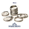 Ball CANNING JAR LIDS & RINGS *SET of 70 WIDE MOUTH MASON Ball JARS New SILVER Canning Funnels Brewing America 