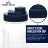 Glass Creamer Jar with Pouring Lid, 1 Pint (16 oz) Wide Mouth Azure Standard Mason Jar with Old Glory Blue Pour Lid, for Milk, Sugar, and Cream, 1-Pack Serving Pitchers & Carafes Brewing America 
