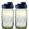 Glass Mason Jar Pitcher with Pour Lids - Ball Jars, 1 Quart (32 oz) Wide Mouth, Old Glory Blue 2-Pack Serving Pitchers & Carafes Brewing America 
