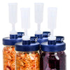 Fermentation Kit Lid for Wide Mouth Mason Jars (Jars Not Included) Blue Fermenting Kit 4 Pack Food Fermentation Brewing America 