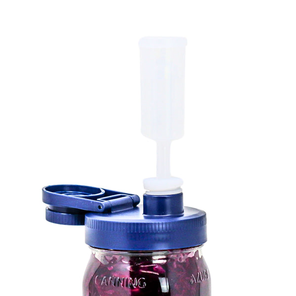 Fermentation Kit Lid for Wide Mouth Mason Jars (Jars Not Included) Blue Fermenting Kit 1 Pack Food Fermentation Brewing America 