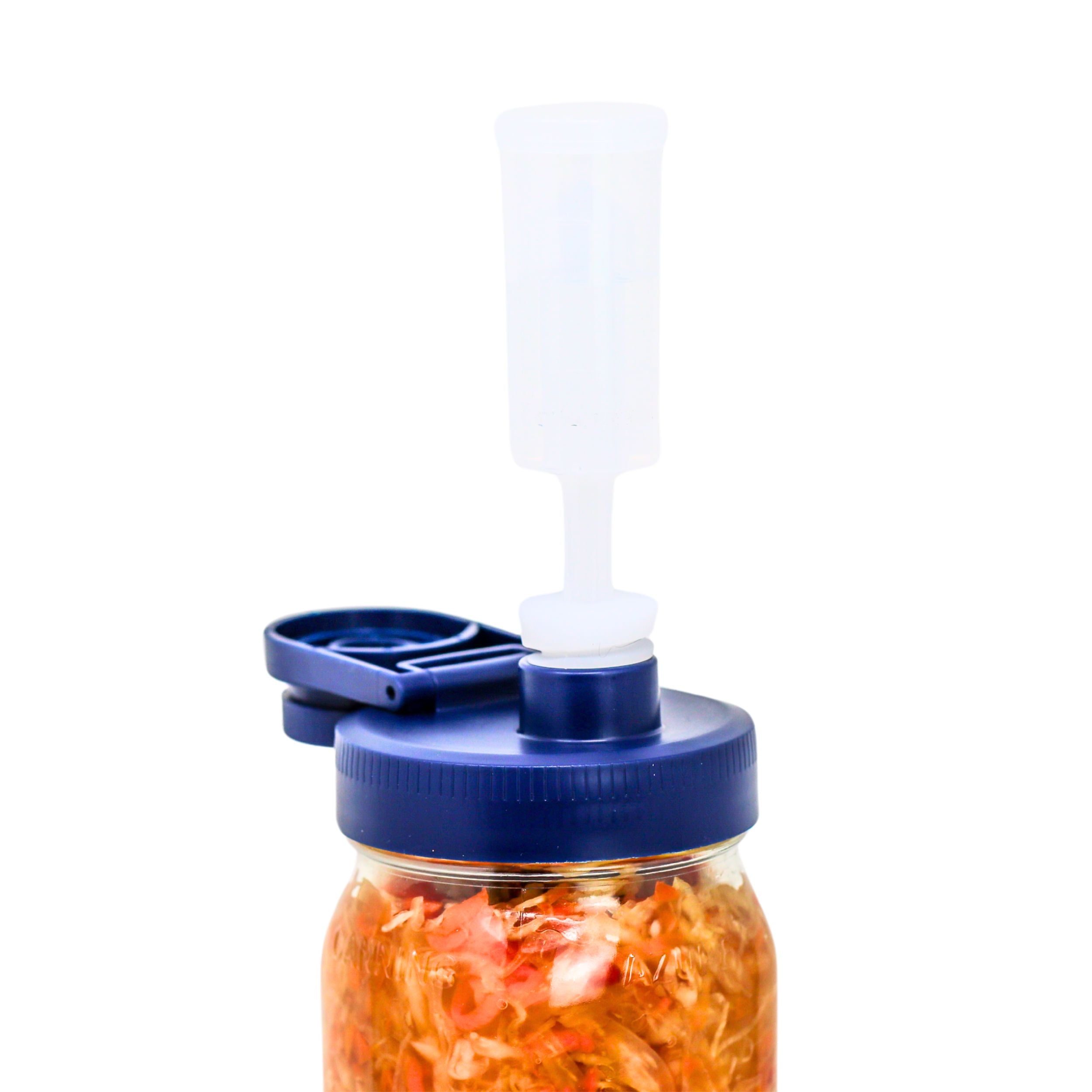 Fermentation Kit Lid for Wide Mouth Mason Jars (Jars Not Included) Blue Fermenting Kit 4 Pack Food Fermentation Brewing America 