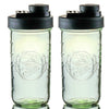 Pint & Half Jar with Black Pouring Lid – Functional & Stylish Storage With Wide Mouth Azure Standard Mason Jar 24 Ounce 2-Pack Serving Pitchers & Carafes Brewing America 