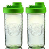 Pint & Half Jar with Lime Green Pouring Lid – Functional & Stylish Storage With Wide Mouth Azure Standard Mason Jar 24 Ounce 2-Pack Serving Pitchers & Carafes Brewing America 
