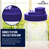 Pint & Half Jar with Violet Purple Pouring Lid – Functional & Stylish Storage With Wide Mouth Azure Standard Mason Jar 24 Ounce 1-Pack Serving Pitchers & Carafes Brewing America 