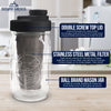 Cold Brew Coffee Maker Kit: Wide Mouth for Coffee, Infused Tea, Alcohol - 1 Quart 32 oz Black Lid Cold Brew Coffee Maker Brewing America 