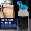Cold Brew Coffee Maker Kit: Wide Mouth for Coffee, Infused Tea, Alcohol - 2 Quart 64 oz Teal Lid Cold Brew Coffee Maker Brewing America 