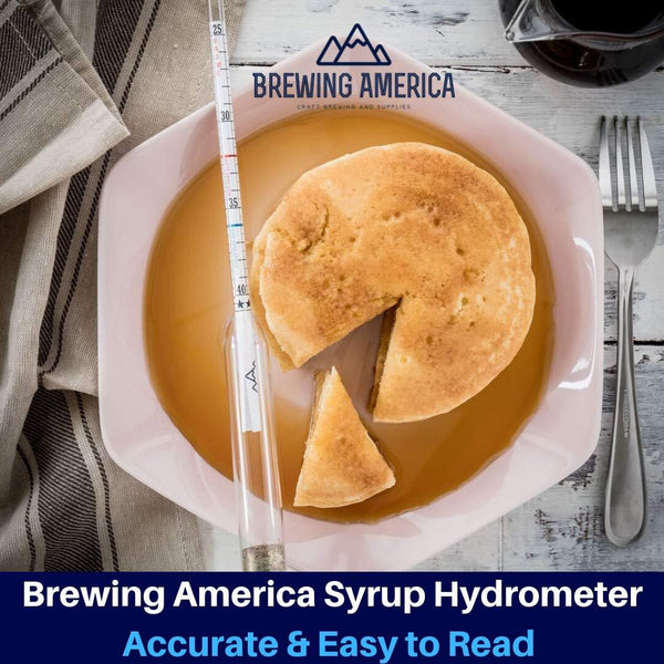 American-Made Syrup Hydrometer Density Meter for Sugar and Maple Syrup - Baume and Brix Scale Single Hydrometer Brewing America 