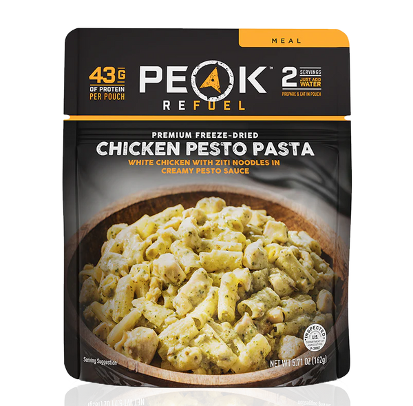 Peak Refuel Chicken Pesto Pasta Freeze Dried Food 5.71 oz Prepared Meals & Entrées Brewing America 